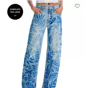 Floral Blue Women's Jeans
